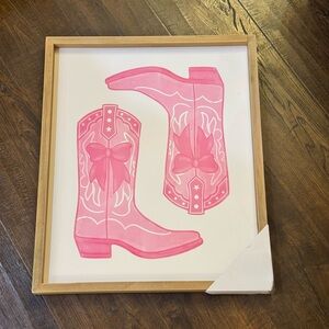 Pink Cowboy Boot Art Print